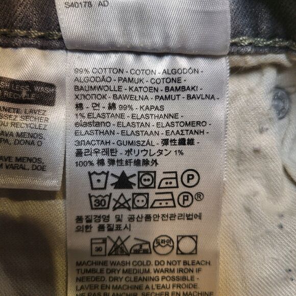 Levi's 511 Jeans Mens 31x28 Gray Slim Straight Distressed Denim Stretch - Picture 4 of 10